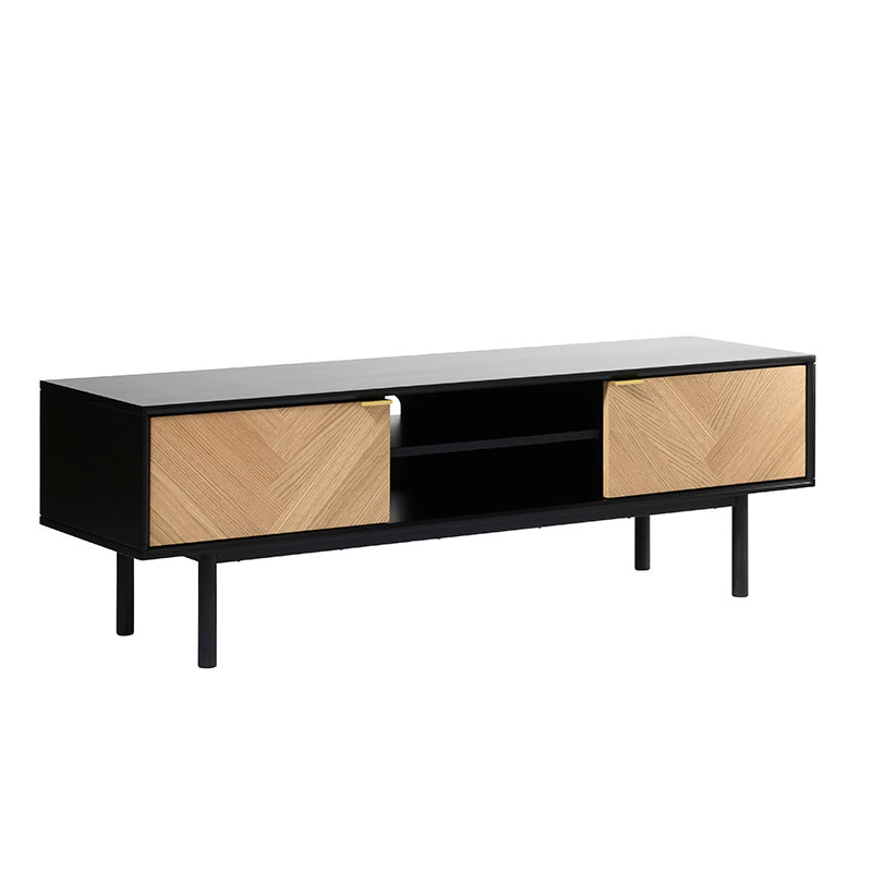 CALVI TV Entertainment Unit 1.6M - Natural & Black