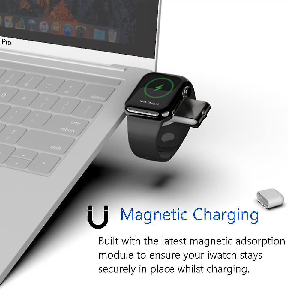 Portable Apple Watch Charger，travel Wireless Magnetic Charger For Apple Watch With Usb A And Usb C Connector