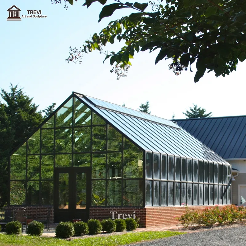 Glasshouse Garden Sunrooms   Glass Houses Wrought Iron Gazebo With Glass For Decoration