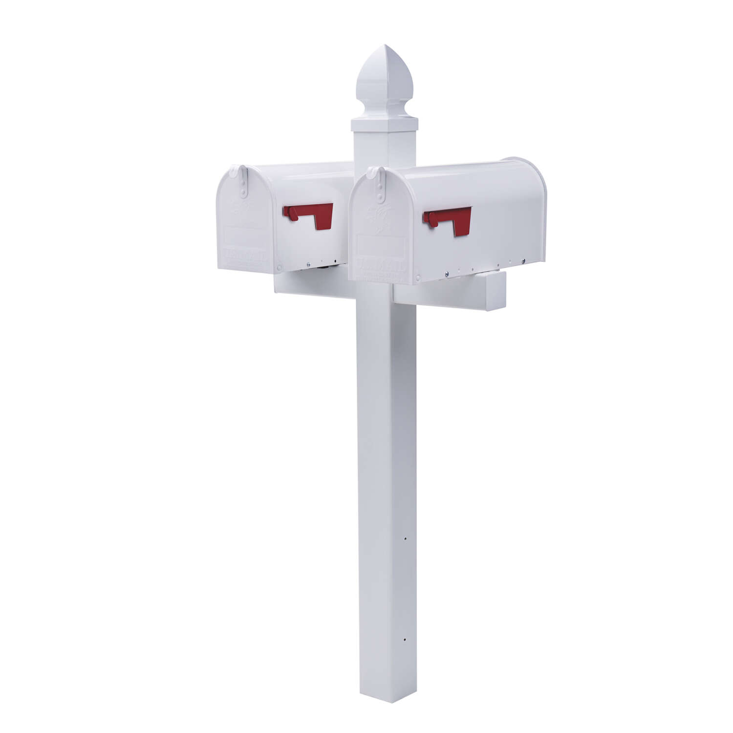 Gibraltar Mailboxes Whitley 57 in. White PVC Mailbox Post