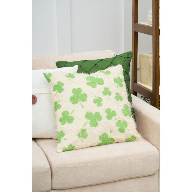 X 18 quot Shamrock St Patrick x27 s Day Printed Throw Pillow