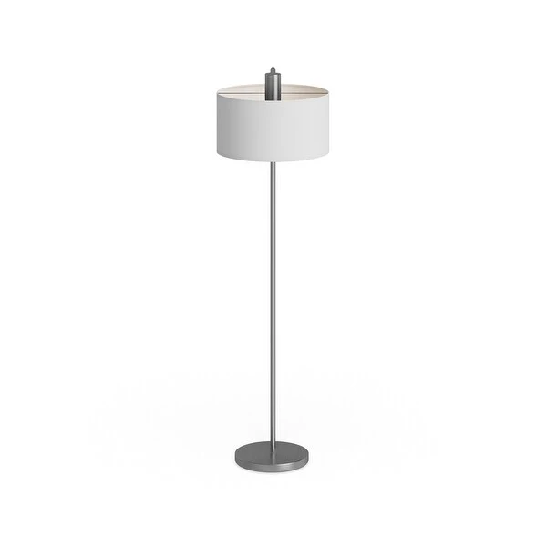 Hilda Contemporary Brushed Steel Floor Lamp by iNSPIRE Q Modern