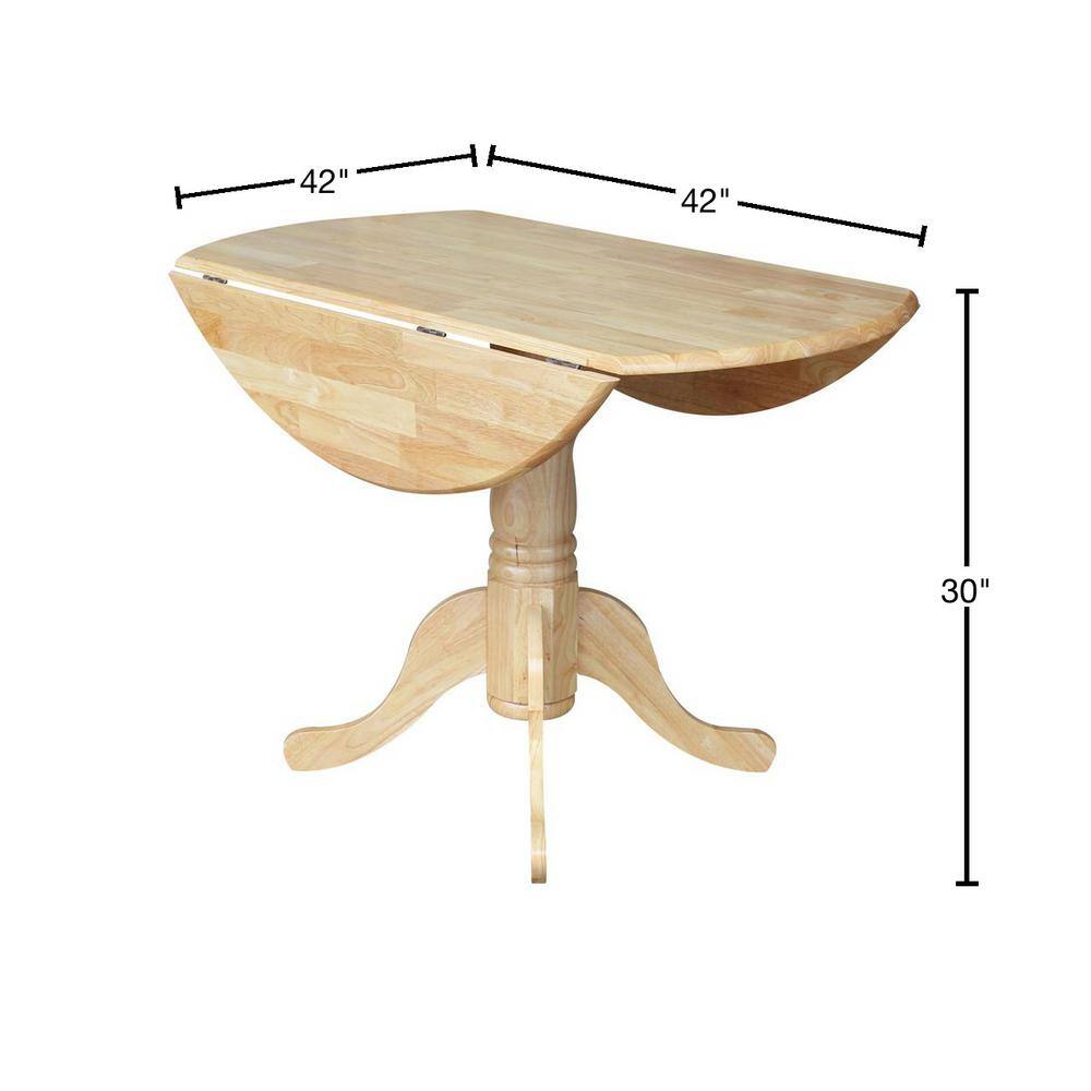 International Concepts Natural Drop-Leaf Dining Table T01-42DP