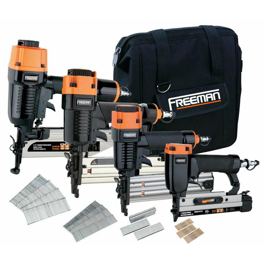 Freeman P4FNCB Finishing Stapler and Nailer 4-Tool Combo Kit