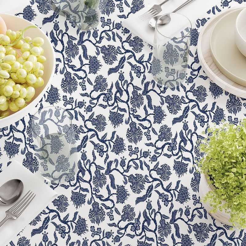 Square Tablecloth， 100% Cotton， 52x52， Floral 182