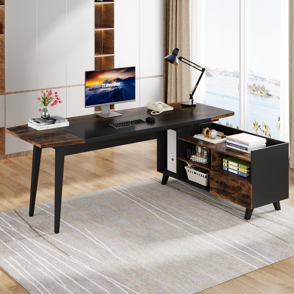 70.8“ Executive Desk with 43\