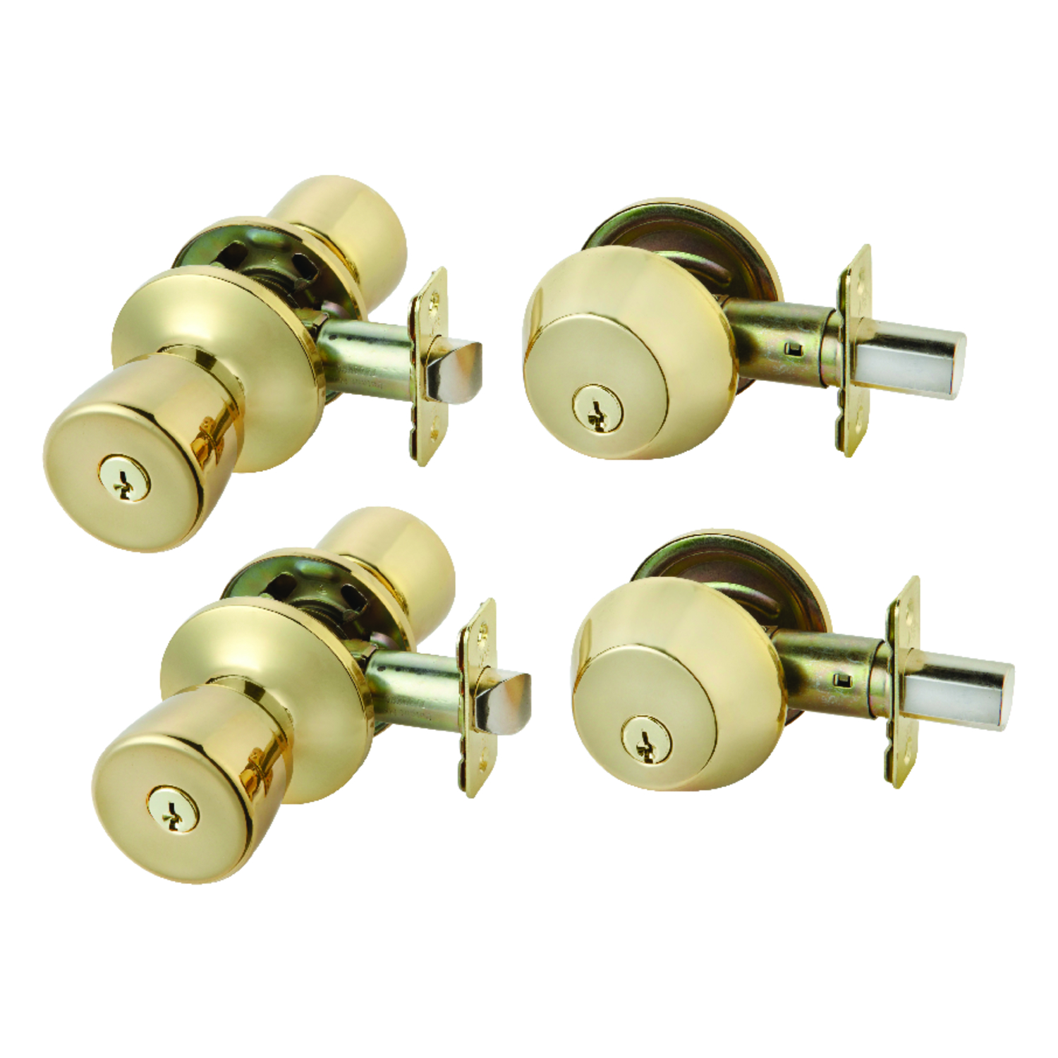 Ace Tulip Polished Brass Double Entry Door Kit 1-3/4 in.