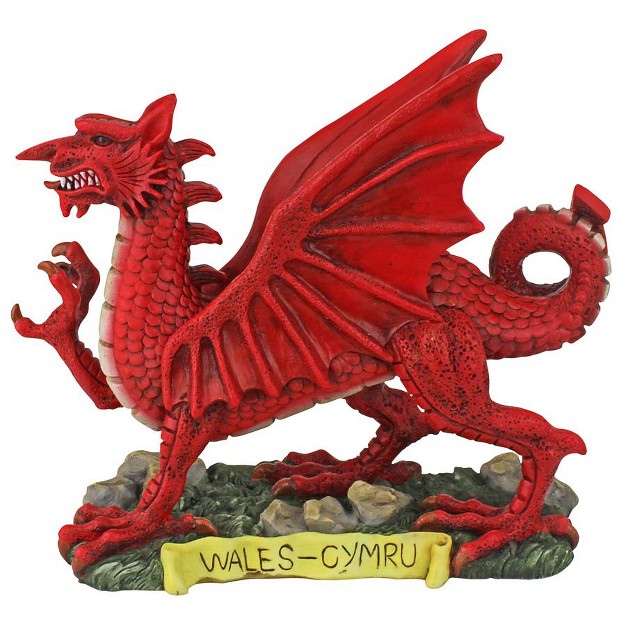 Design Toscano The Red Welsh Dragon Statue Collection Desktop