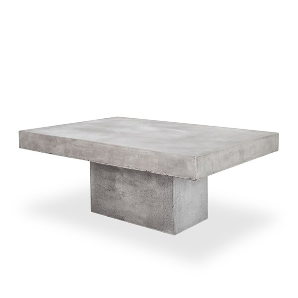 Aurelle Home Grey Concrete Modern Coffee Table