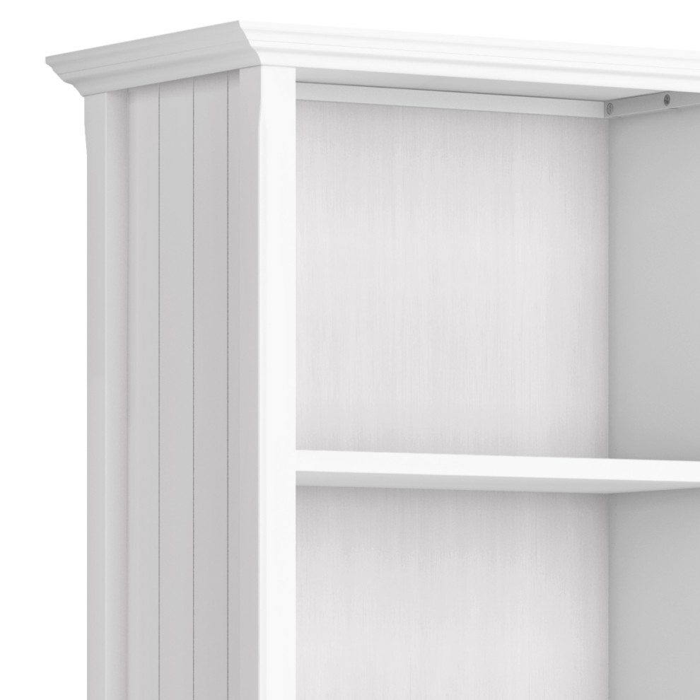 Acadian Solid Wood 5 Shelf Bookcase   Transitional   Bookcases   by Simpli Home Ltd.  Houzz