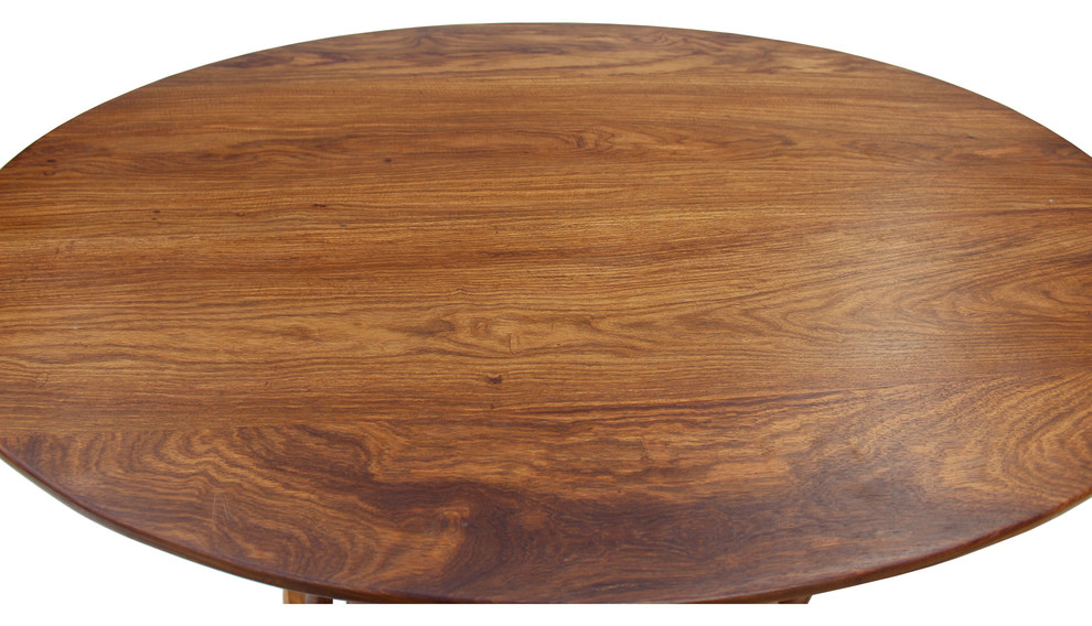 Chinese Oval Light Brown Rosewood Entryway Foyer Pedestal Table Hcs5066   Transitional   Coffee Tables   by Golden Lotus Antiques  Houzz