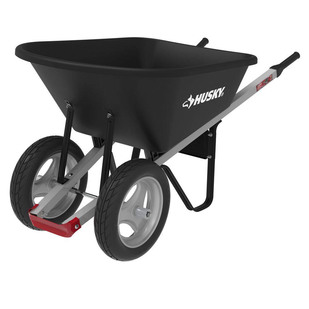 Husky 6 cu. ft. Poly Dual FF Wheelbarrow 35287