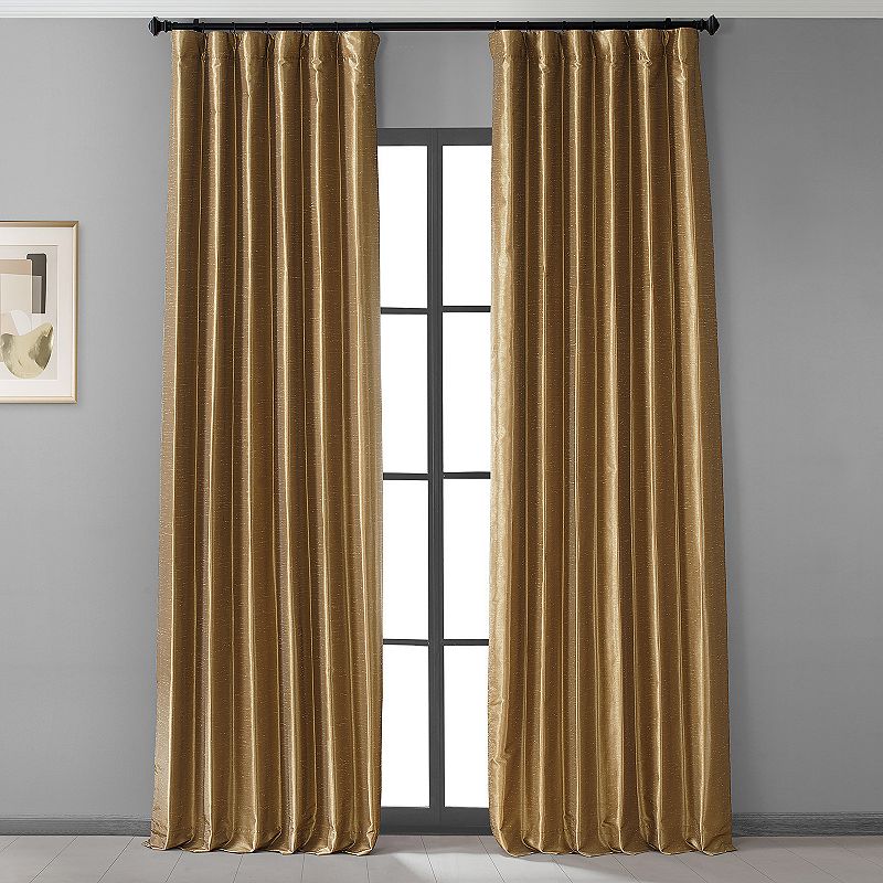 EFF Blackout 1-Panel Vintage Dupioni Hotel Curtain