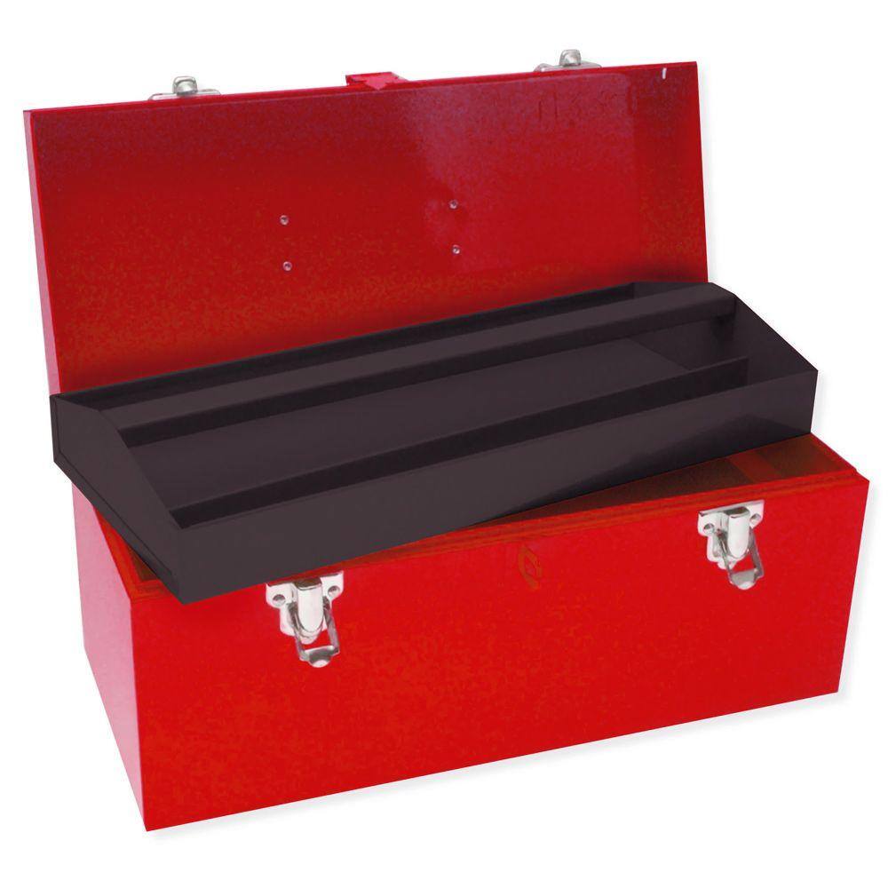 URREA Heavy Duty Metal Tool Box - 16 in. X 7 in. X 7 in. D3