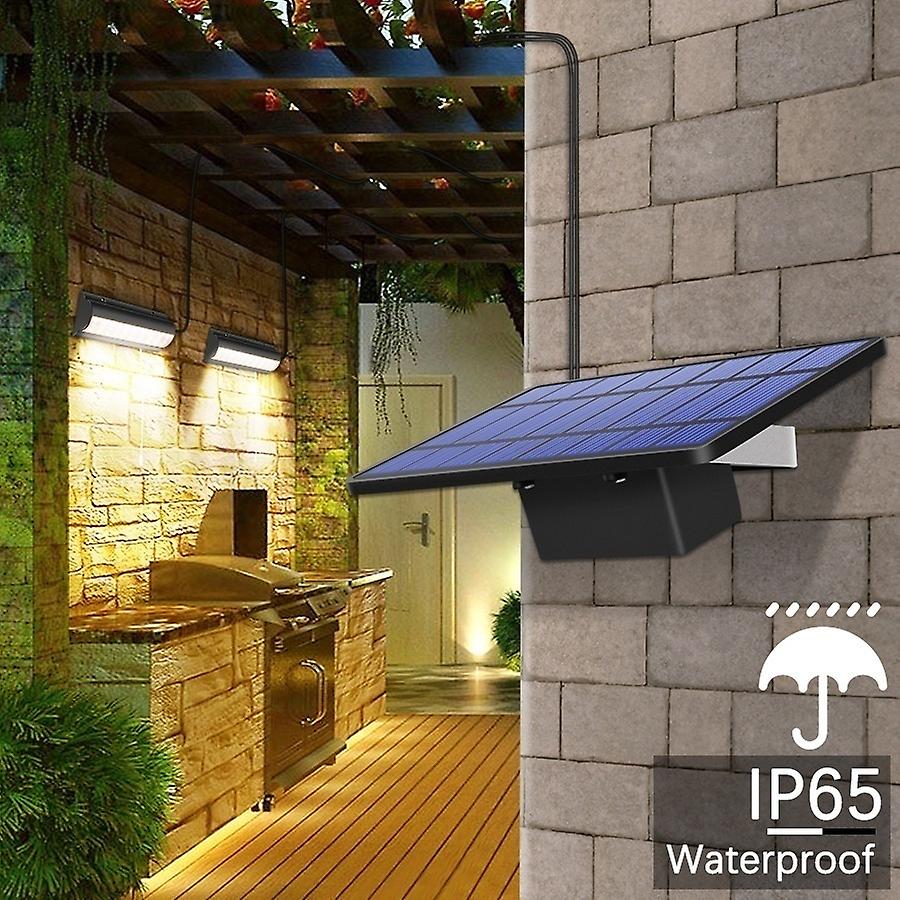 New Upgraded Solar Lights For Shed With Pull Cord， Single / Double Head Solar Pendant Lights Corridor Wall Lights Auto Dusk To Dawn Waterproof Lamp Fo