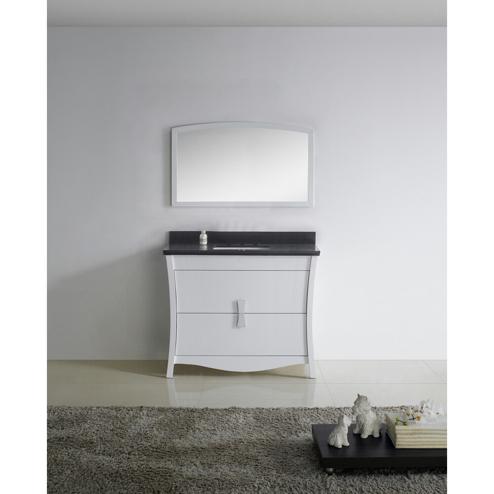 47.17 in. W x 18.03 in. D Birch Wood Veneer Vanity Set In White