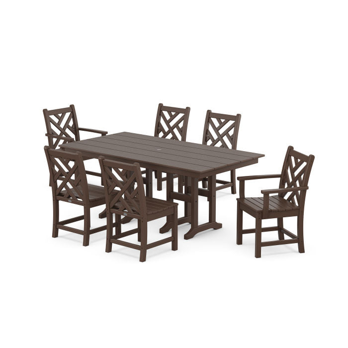 Polywood Chippendale 7-Piece Farmhouse Dining Set PWS627-1