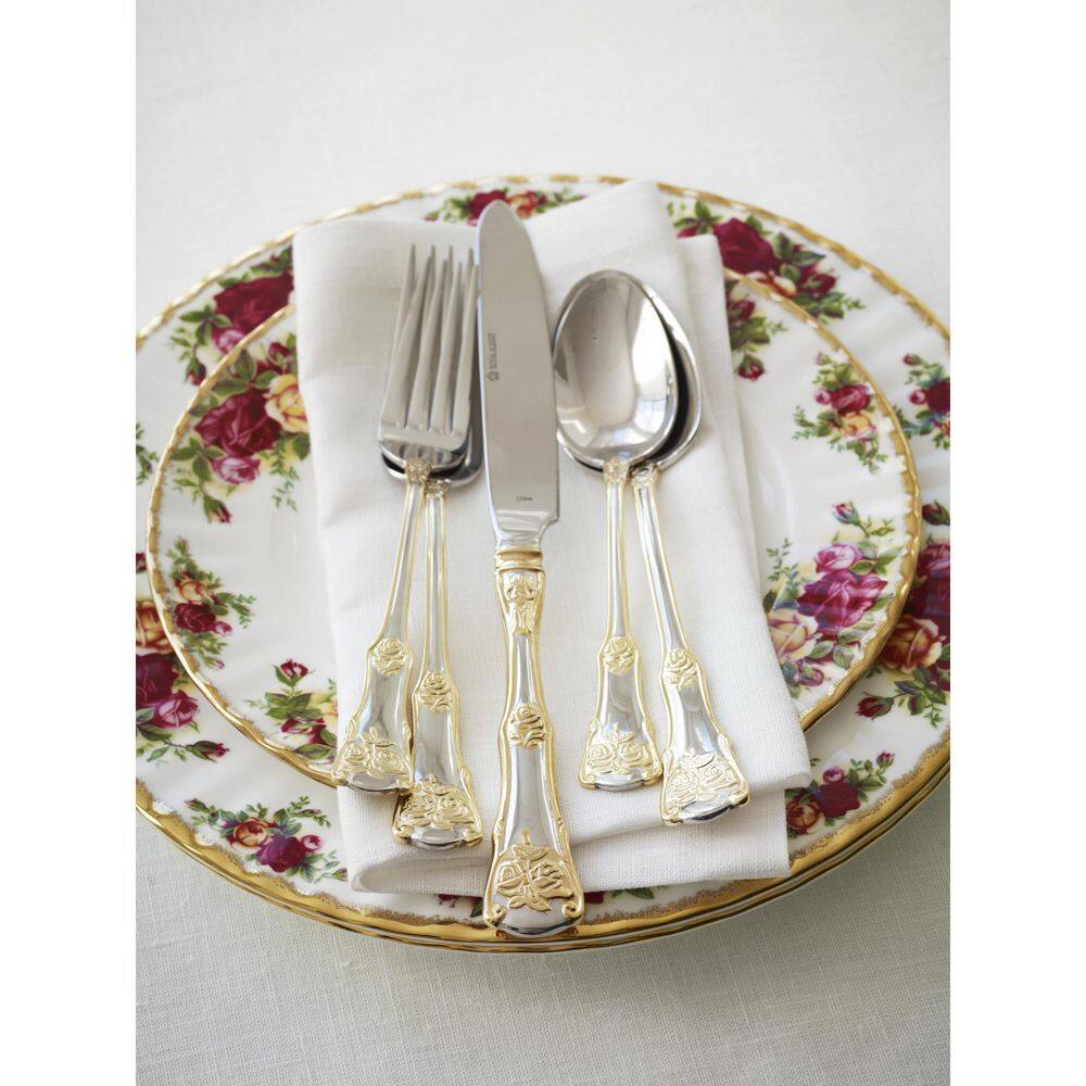 ROYAL ALBERT Old Country Roses 20-Piece Flatware Set ROALGW26320