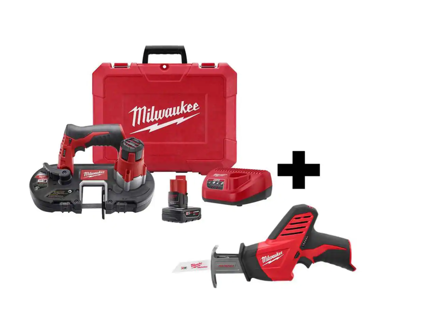 Milwaukee 2429-21XC-2420-20 M12 12-Volt Lithium-Ion Cordless Sub-Compact Band Saw XC Kit W/ M12 Hackzall