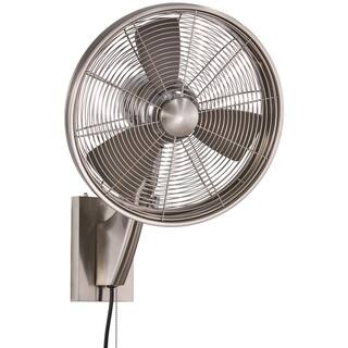 MINKA-AIRE Anywhere 15 in. IndoorOutdoor Brushed Nickel Wall Mount Fan F307-BN