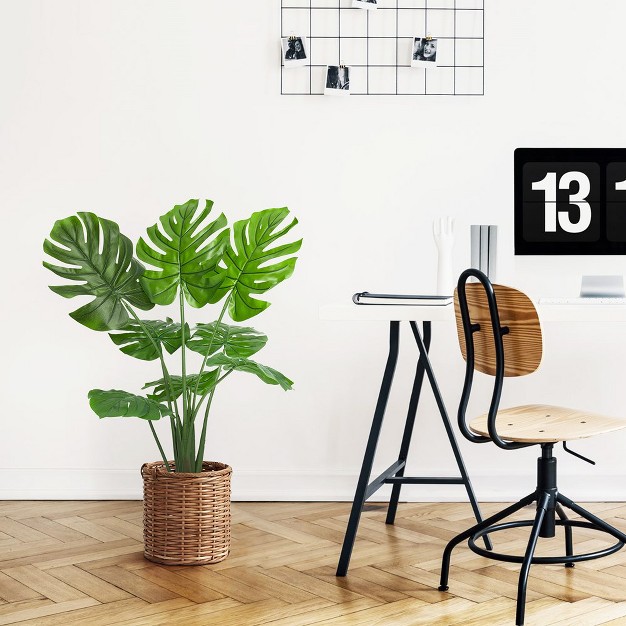 Trinity Artificial Monstera Deliciosa Plant 29inch Faux Monstera Tropical Palm Tree With Pot For Home Decor Indoor Living Room Office