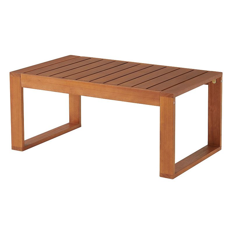 Alaterre Furniture Grafton Outdoor Benches， Coffee Table， and End Table 4-piece Set