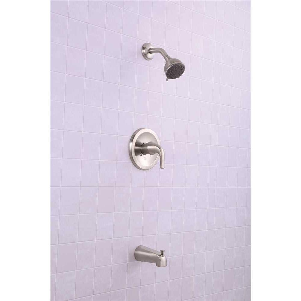 Premier Raleigh Single-Handle 3-Spray Patterns Tub and Shower Faucet in Brushed Nickel (Valve Included) 873X-0B04