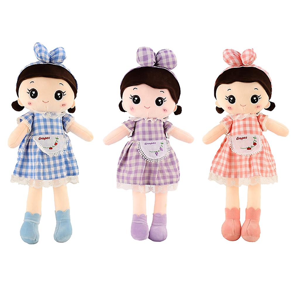 Plush Doll Toy Cute Apron Girl Plush Toy Sleep Doll Pillow Room Decoration Girl Holiday Gift 40cm Pink