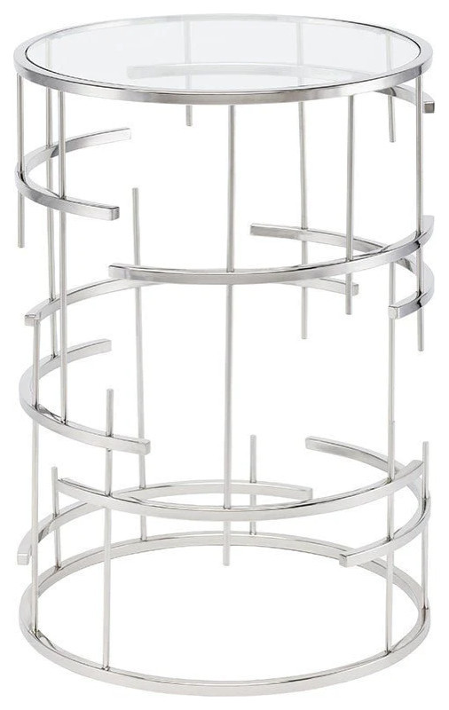 Idris Silver Side Table   Contemporary   Side Tables And End Tables   by Virgil Stanis Design  Houzz