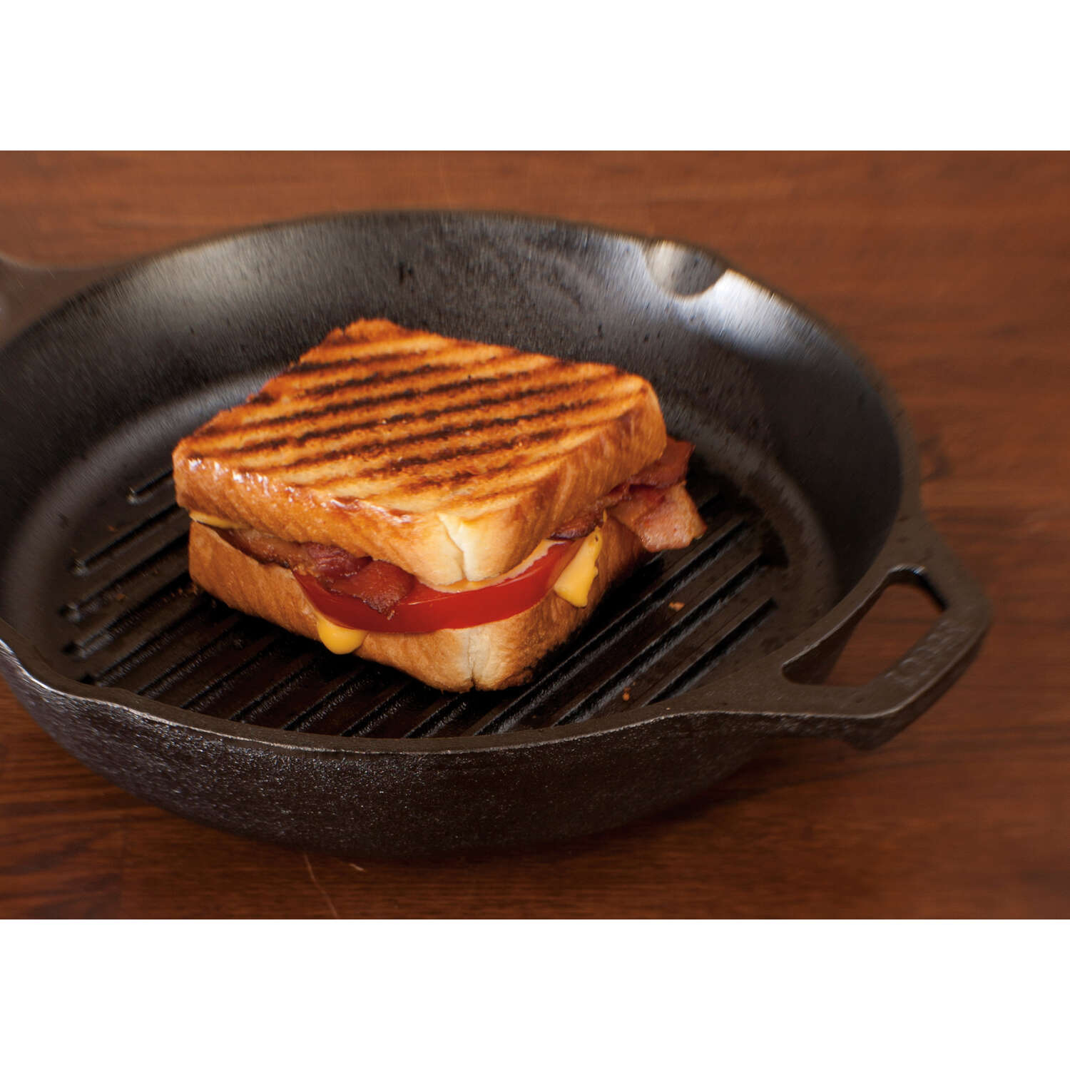 Lodge Cast Iron Grill Pan 10-1/4 in. Black