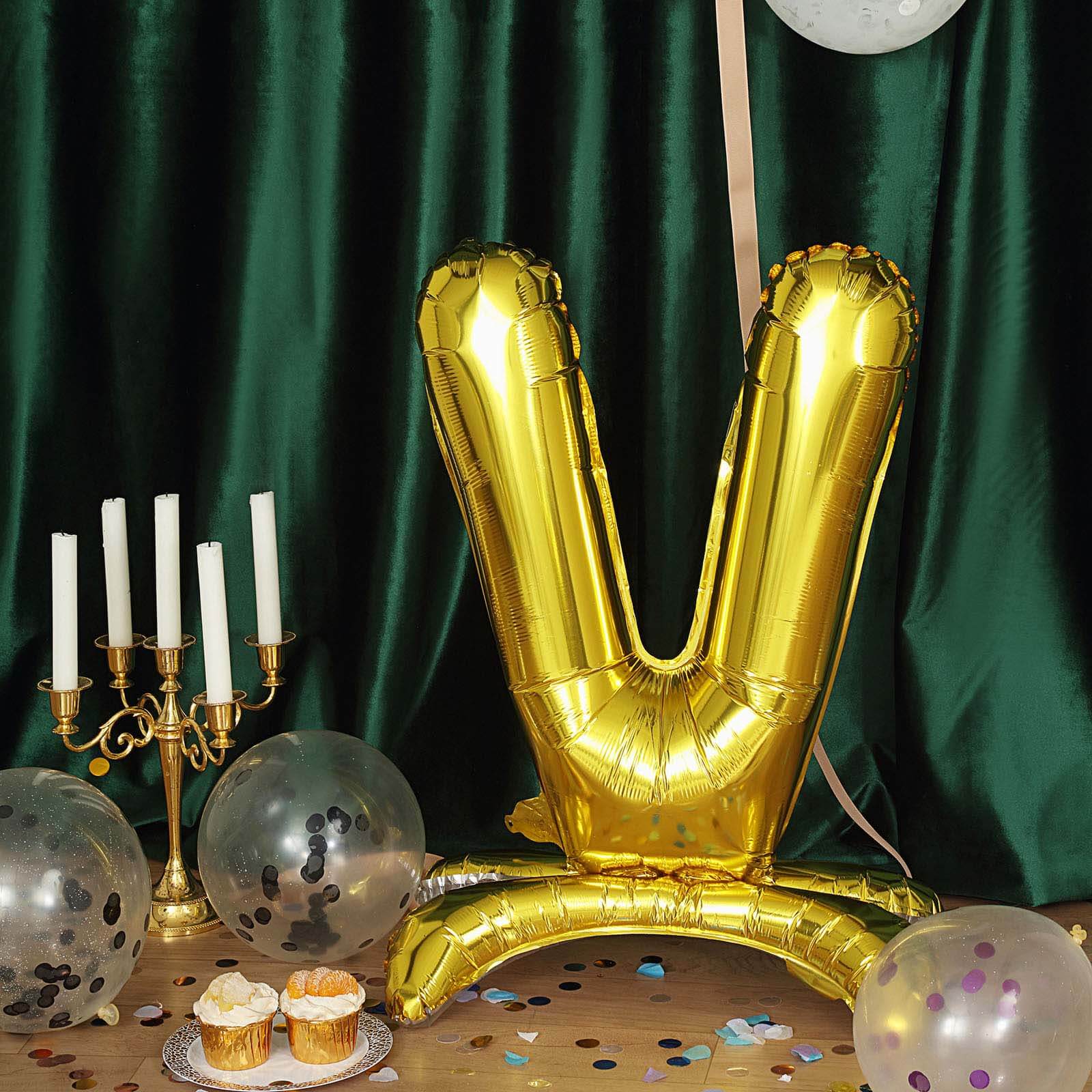 Gold Self Standing Helium/Air Mylar Foil Letter and Number Balloons 27