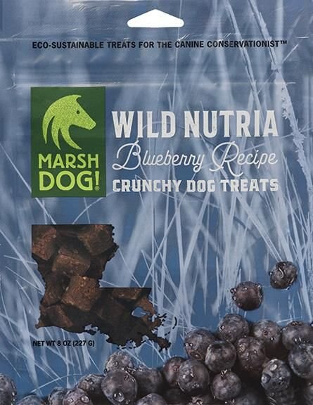 Marsh Dog Wild Nutria Blueberry Recipe Crunchy Dog Treats， 8-oz bag