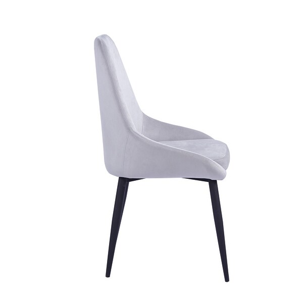 Porthos Home Fern Dining Chairs Set of 2， Velvet Upholstery， Steel Legs