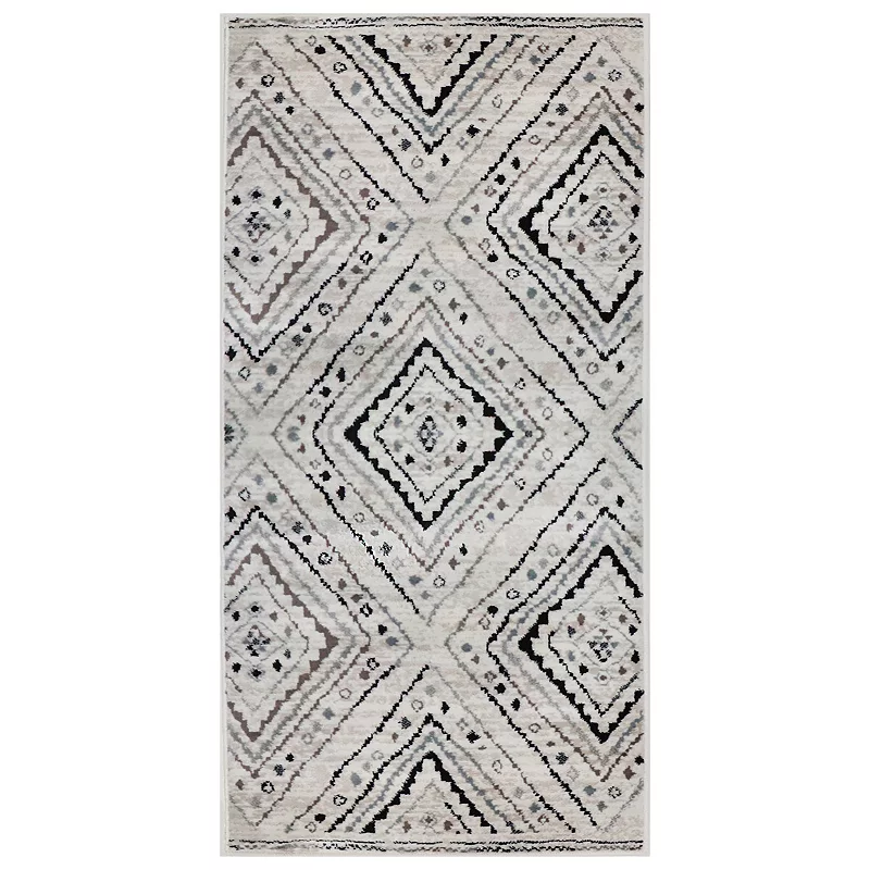 Superior Ozark Modern Geometric Diamonds Slate Indoor Area Rug