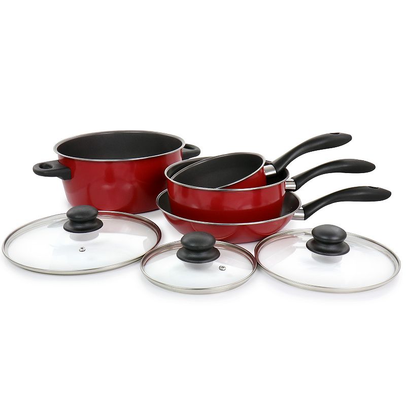 Gibson Home Armada 7 Piece Nonstick Carbon Steel Cookware Set