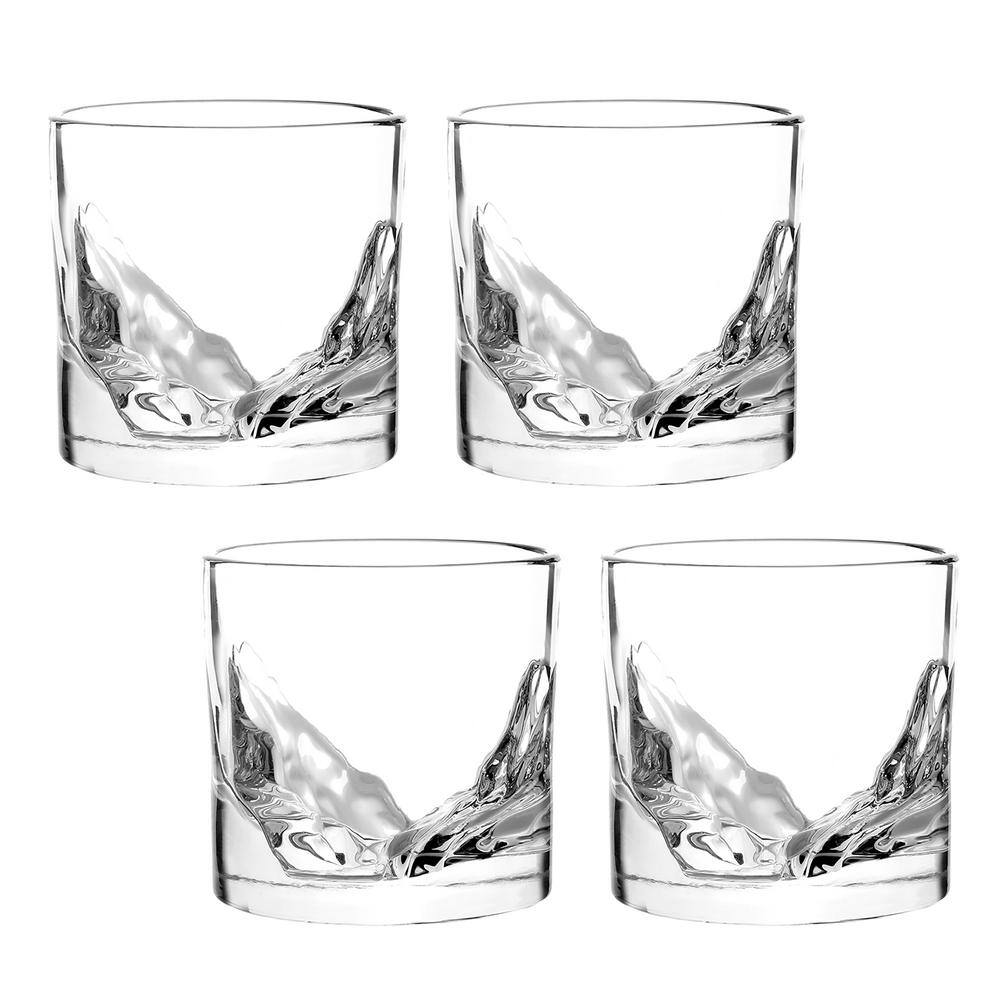 LIITON Grand Canyon Crystal 10 oz. Bourbon Whiskey Glasses (Set of 4) L10100