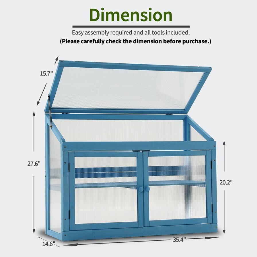MCombo 2 Tier Cold Frame Greenhouse  Solid Wood 0160