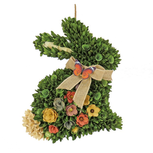 Artificial Hanging Bunny Floral Silhouette National Tree Company