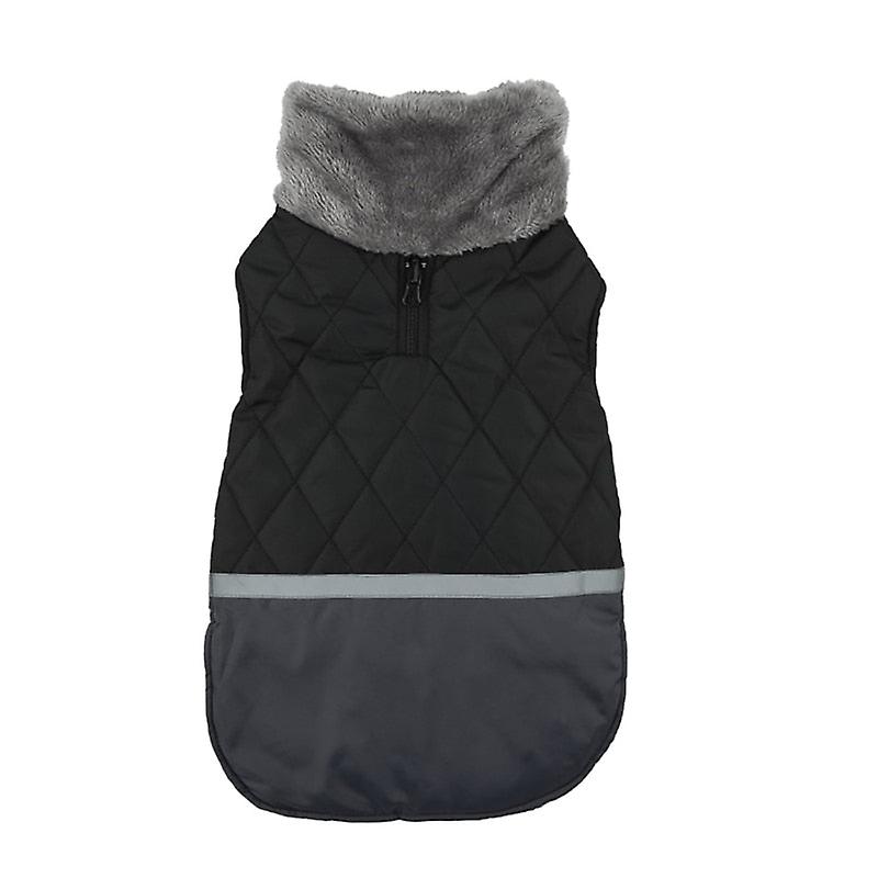 Quilted cotton reversible dog coat