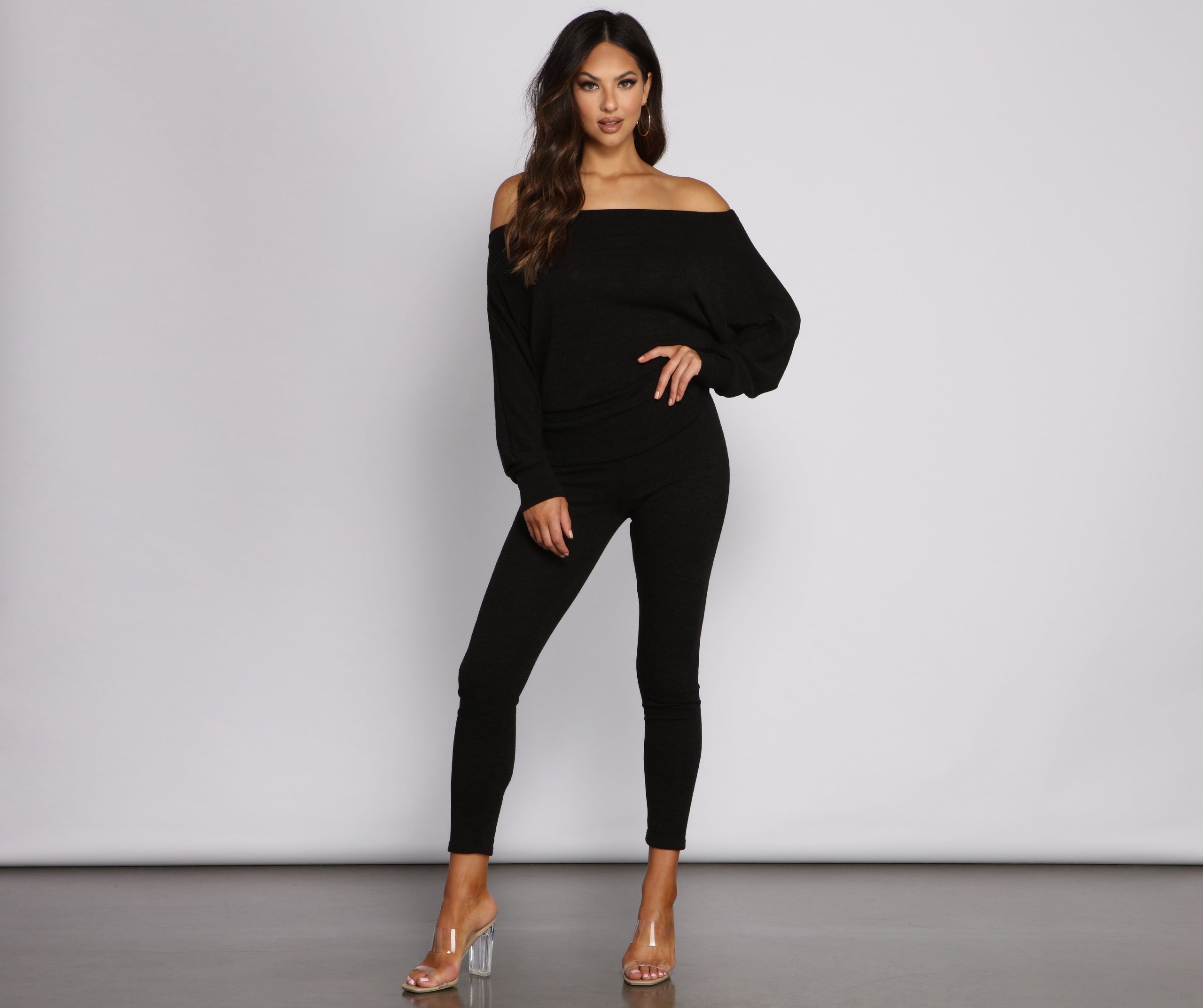 Strike A Pose Dolman Sleeve Knit Top