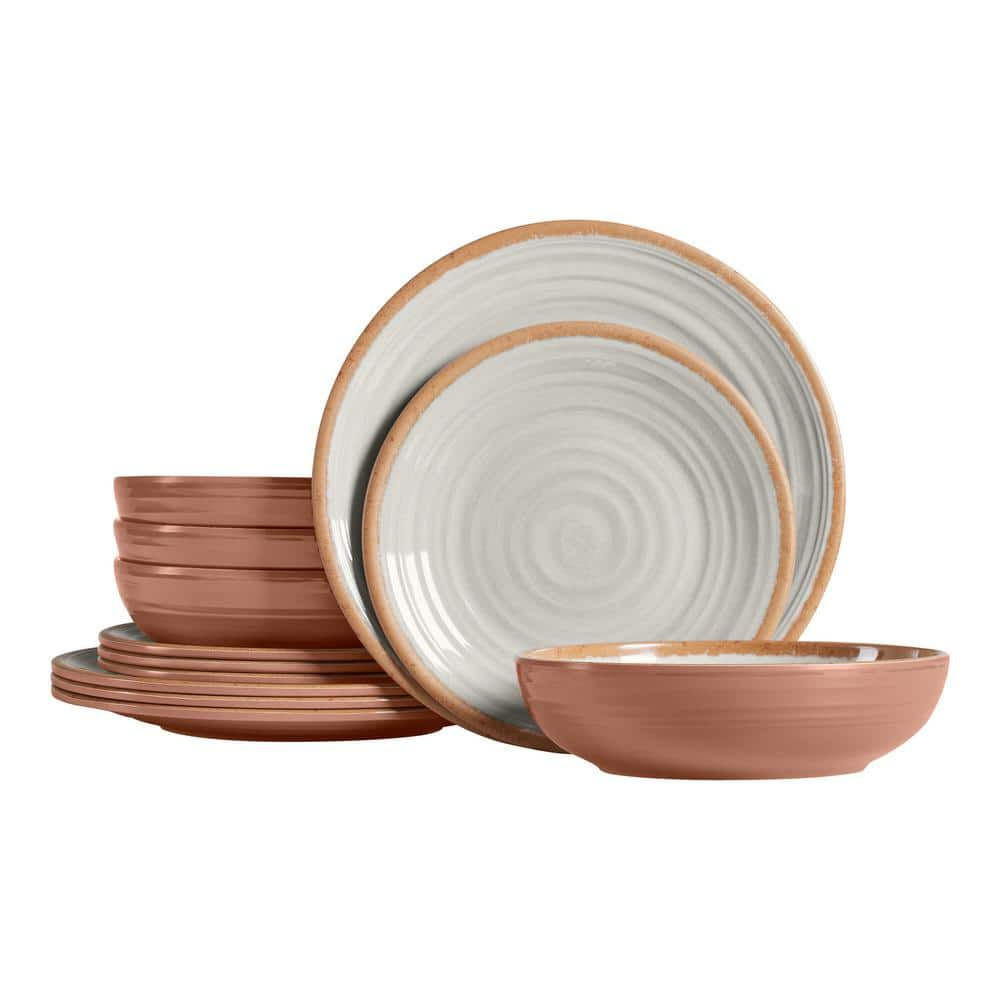 Home Decorators Collection Azria Melamine Dinnerware Set in Ivory (Service for 4) PAN1085MDSBI