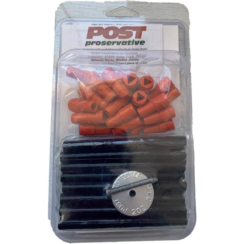 Post Protector Post Preservative for In-Service Posts 24 piece with Date Tag and Plugs PPS24Kit