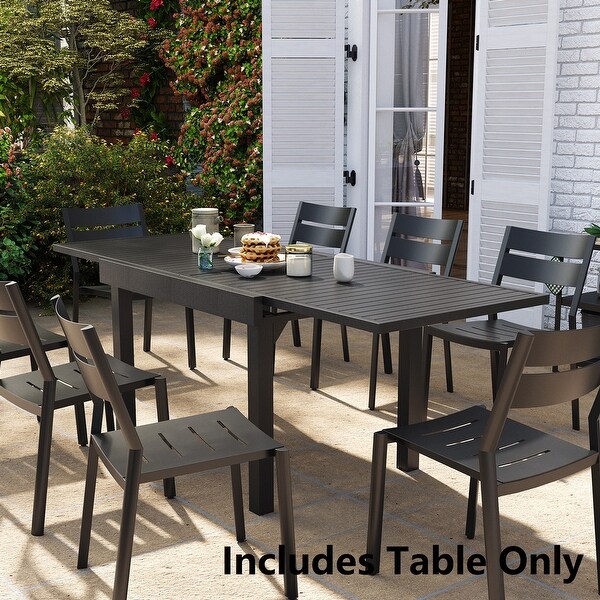 VredHom Aluminum Extendable Outdoor Patio Dining Table