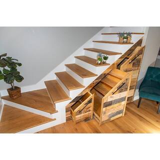 BARNLINE 12 in. x 32 in. Multi-Width Multi-Color Kiln Dried Antique 100% Reclaimed Wood Kit Planks(10 sq. ft.) 510689