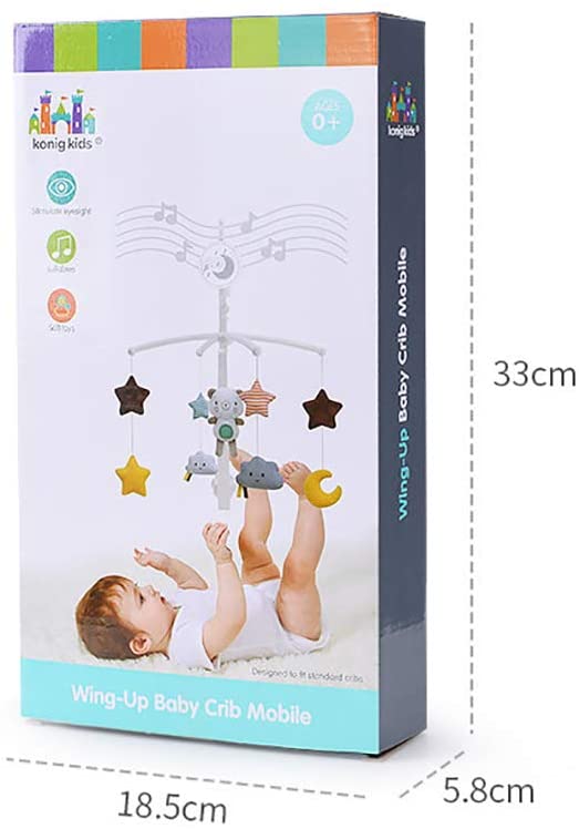 bangyoudaoo Baby Crib Mobile Set Soft Animals Hanging Rattle Toys Nursery Sleeping Toy for Infant and Newborn Toddler Gifts Fox