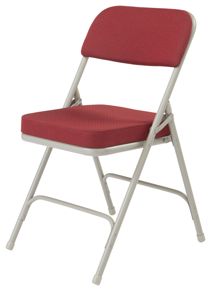 NPS 3200 2 quotFabric Upholstered Double Hinge Folding Chair  Set of 2   Contemporary   Folding Chairs And Stools   by National Public Seating  Houzz