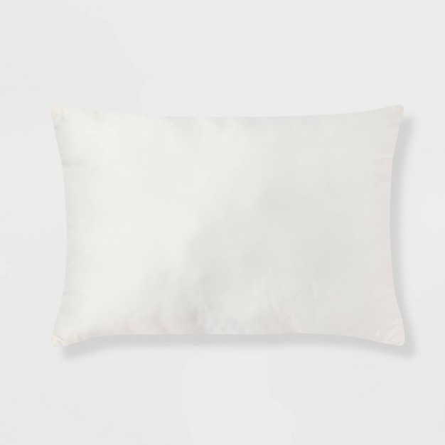 Satin Oblong Decorative Pillow Ivory