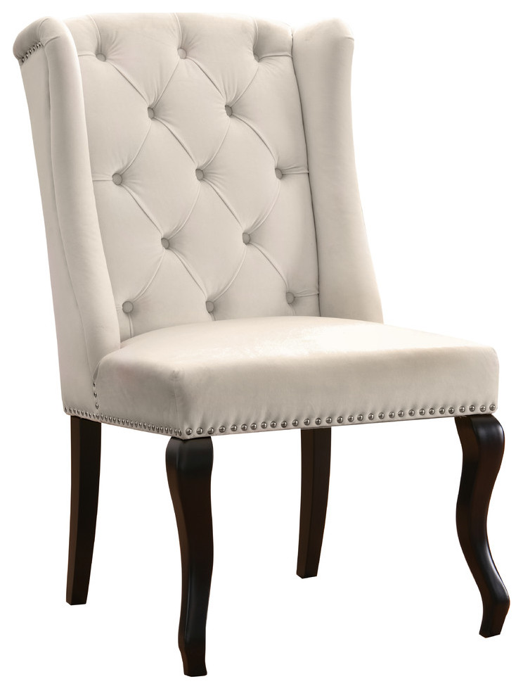 The Florence Dining Chair  Velvet  Set of 2   Traditional   Dining Chairs   by Meridian Furniture  Houzz