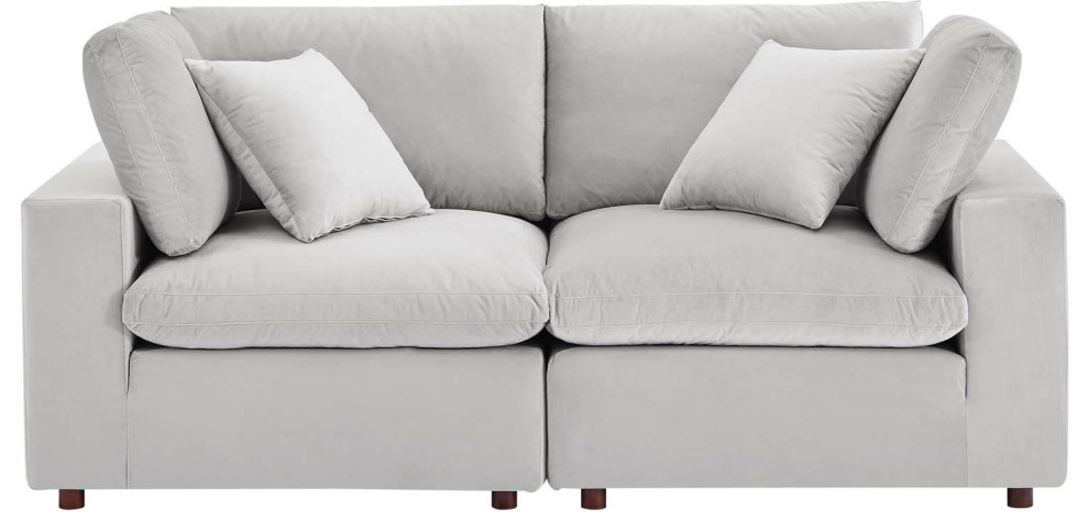 Wheatland Down Filled Overstuffed Loveseat   Transitional   Loveseats   by HedgeApple  Houzz