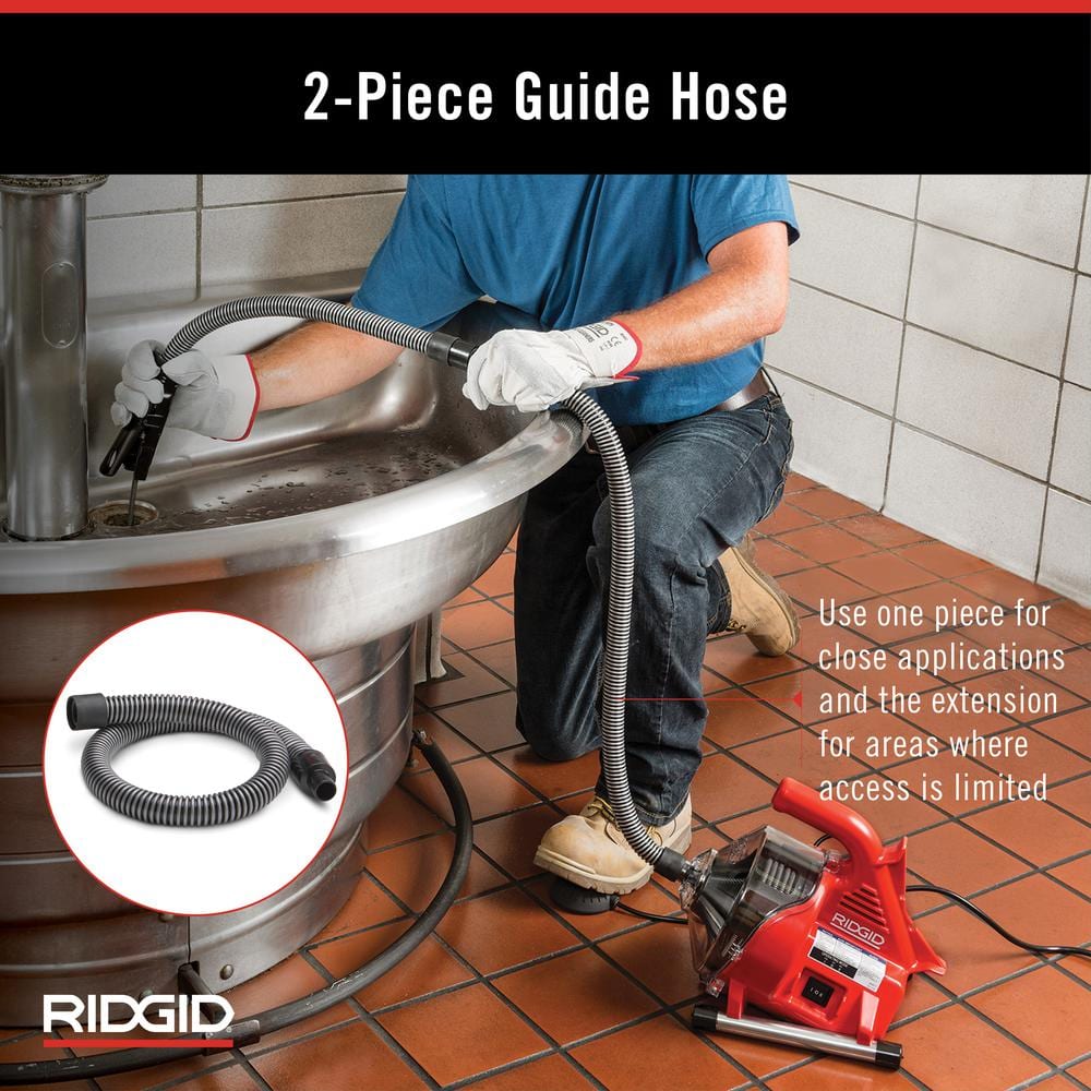 RIDGID PowerClear 120-Volt Drain Cleaning Snake Auger Machine for Heavy Duty Pipe Cleaning for Tubs, Showers, and Sinks 55808